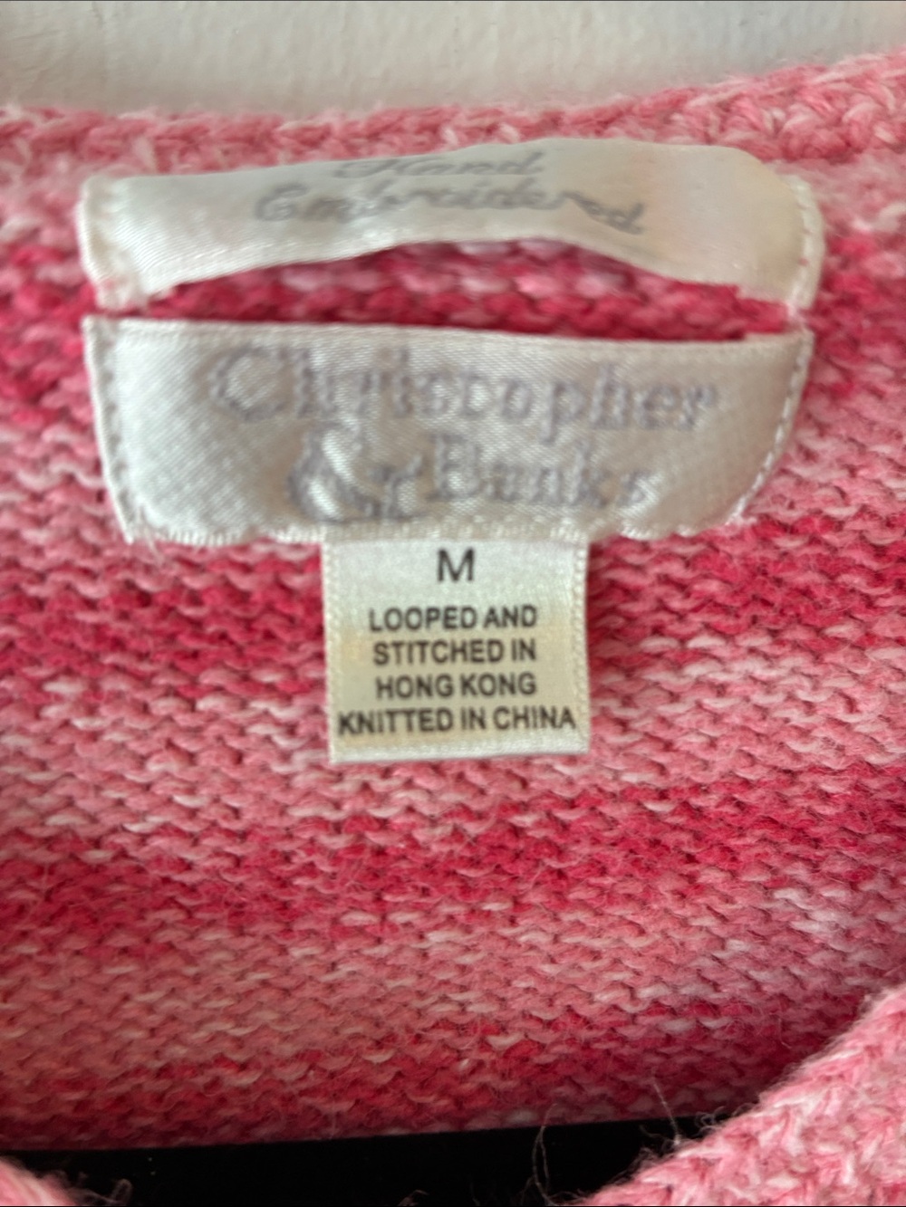 Christopher & Banks Pink Striped Short-Sleeve Cardigan with Watermelon Pockets - Picture 2 of 6